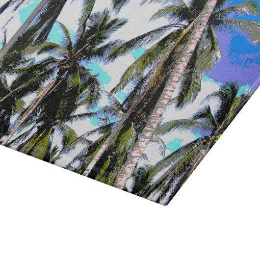 Palmbomen in een geposteriseerd ontwerp snijplank (Hoek)