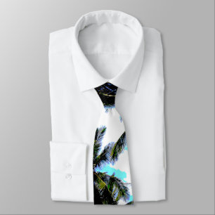 Palmbomen in een geposteriseerd ontwerp stropdas