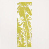 Palmbomen in een goudgeposteriseerd ontwerp yogamat (Voorkant)