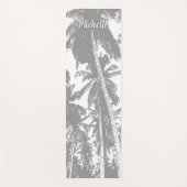 Palmbomen in een grijs geposteriseerd ontwerp yogamat (Voorkant)