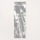 Palmbomen in een grijs geposteriseerd ontwerp yogamat (Achterkant)