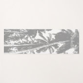 Palmbomen in een grijs geposteriseerd ontwerp yogamat (Voorkant (horizontaal))