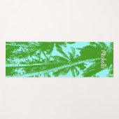 Palmbomen in een groen en blauw geposteriseerd ont yogamat (Voorkant (horizontaal))