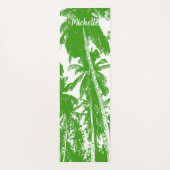 Palmbomen in een groen en wit geposteriseerd ontwe yogamat (Achterkant)