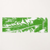 Palmbomen in een groen en wit geposteriseerd ontwe yogamat (Voorkant (horizontaal))