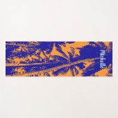 Palmbomen in een Oranje en blauw geposteriseerd de Yogamat (Voorkant (horizontaal))