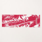 Palmbomen in een rood en wit geposteriseerd ontwer yogamat (Voorkant (horizontaal))