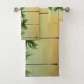 Palmbomen in een straat, strandleven bad handdoek (Insitu)
