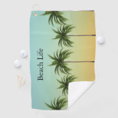 Palmbomen in een straat, strandleven golfhanddoek (Insitu)