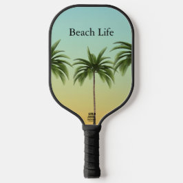 Palmbomen in een straat, strandleven pickleball paddle