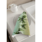 Palmbomen in een straat, strandleven theedoek