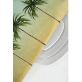 Palmbomen in een straat, strandleven theedoek