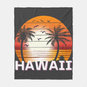  palmbomen in Hawaï Fleece Deken