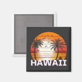  palmbomen in Hawaï Magneet (Voorkant / Achterkant)