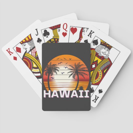 palmbomen in Hawaï Pokerkaarten (Achterkant)