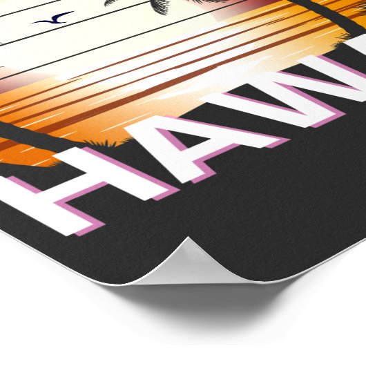  palmbomen in Hawaï Poster (Hoek)