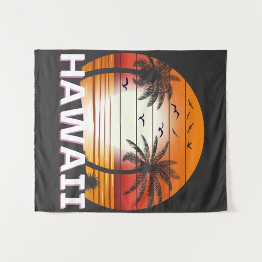  palmbomen in Hawaï Wandkleed (Voorkant (horizontaal))