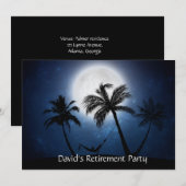 Palmbomen in het maanlicht kaart (Voorkant / Achterkant)