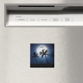 Palmbomen in het maanlicht magneet (Insitu (Vaatwasser))