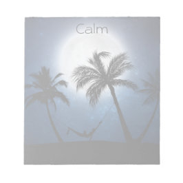 Palmbomen in het maanlicht notitieblok