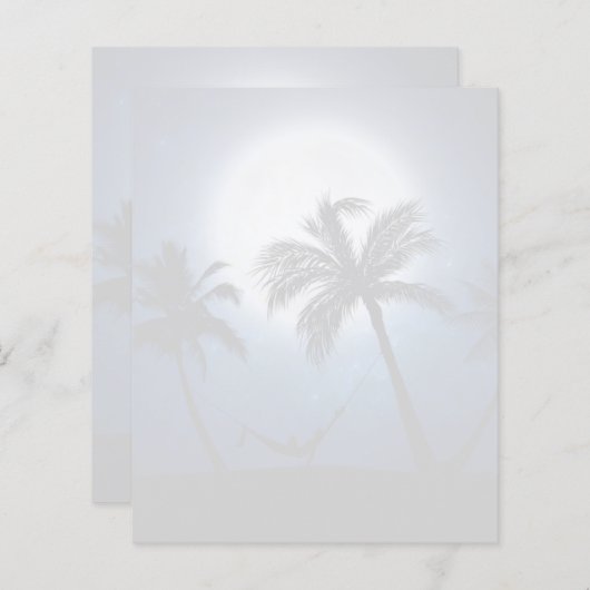 Palmbomen in het moonlicht (Voorkant / Achterkant)