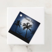 Palmbomen in het moonlicht bedankjes labels (In situ)