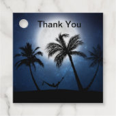 Palmbomen in het moonlicht bedankjes labels (Voorkant)