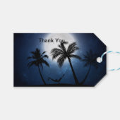 Palmbomen in het moonlicht cadeaulabel (Voorkant (Horizontaal))