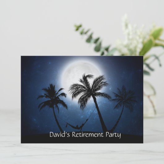 Palmbomen in het moonlicht kaart (Staand voorkant)