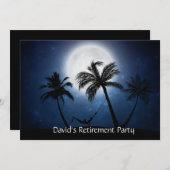 Palmbomen in het moonlicht kaart (Voorkant / Achterkant)