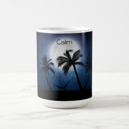 Palmbomen in het moonlicht koffiemok