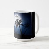 Palmbomen in het moonlicht koffiemok (Voorkant rechts)