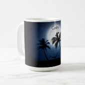 Palmbomen in het moonlicht koffiemok (Voorkant links)