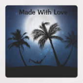 Palmbomen in het moonlicht labels (Design 2)