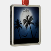 Palmbomen in het moonlicht metalen ornament (Rechts)