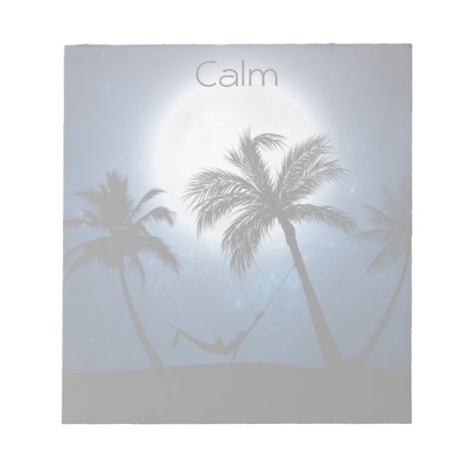 Palmbomen in het moonlicht notitieblok (Voorkant)