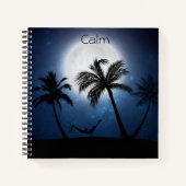 Palmbomen in het moonlicht notitieboek (Voorkant)