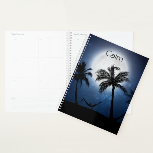 Palmbomen in het moonlicht planner (Display)
