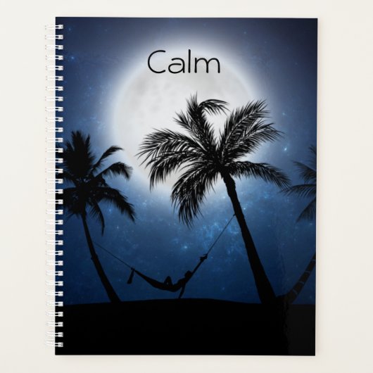 Palmbomen in het moonlicht planner (Voorkant)