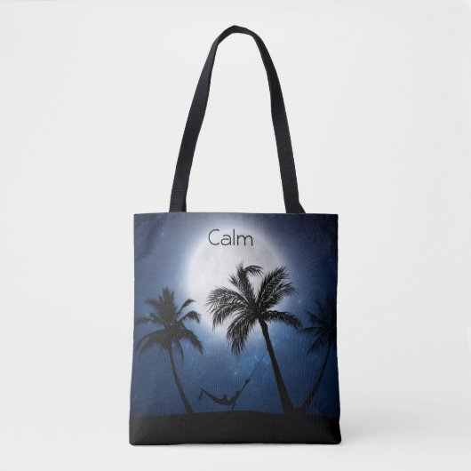 Palmbomen in het moonlicht tote bag (Voorkant)