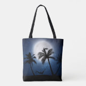 Palmbomen in het moonlicht tote bag (Achterkant)