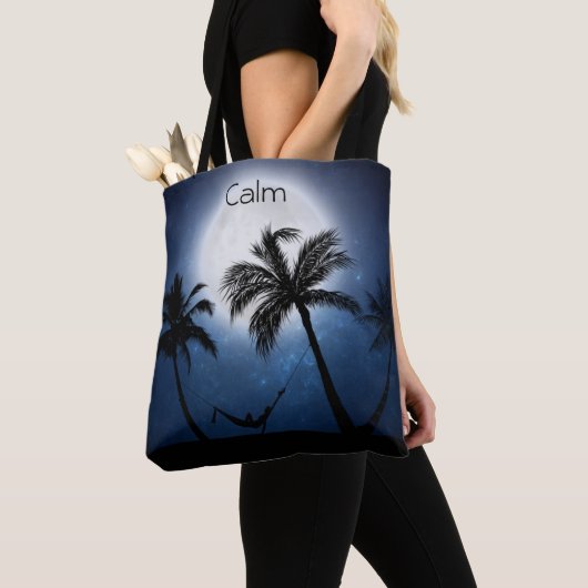 Palmbomen in het moonlicht tote bag (Dichtbij)