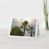 Palmbomen in het Sunny Sky Portret Kaart (Voorkant)
