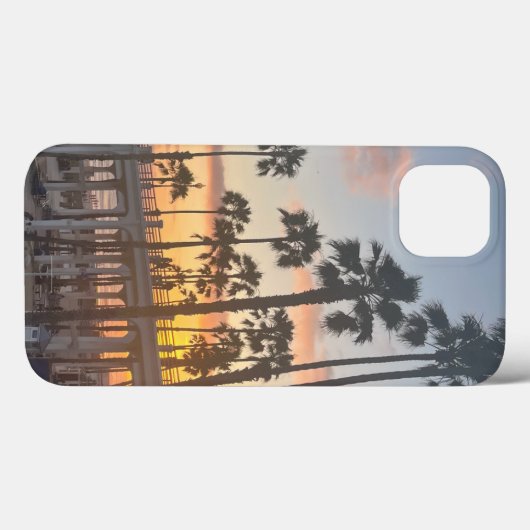 Palmbomen in Oceanside California Sunset Case-Mate iPhone Case (Achterkant (horizontaal))