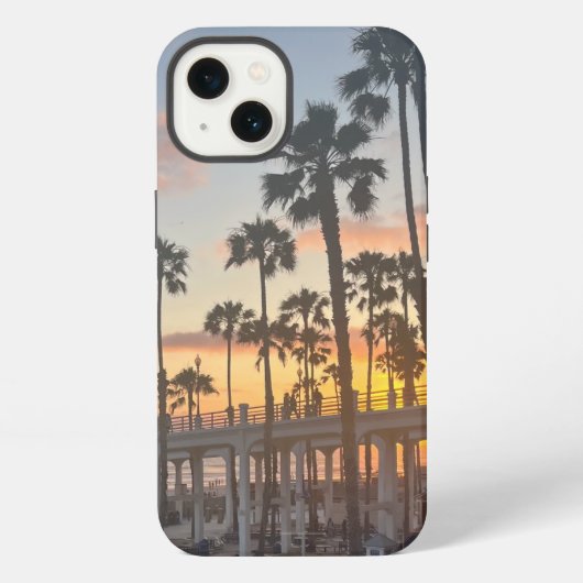 Palmbomen in Oceanside California Sunset iPhone Hoesje (Achterkant)