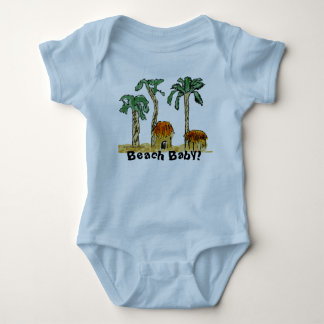 Palmbomen in Paradijsstrand Baby Romper