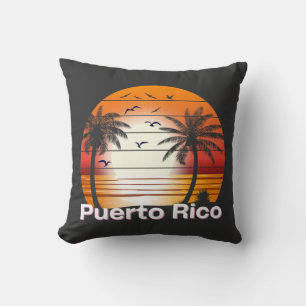 palmbomen in Puerto Rico Summer Beach Kussen