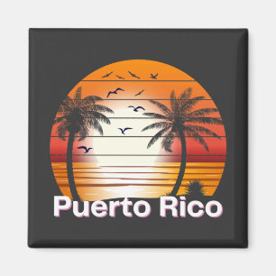 palmbomen in Puerto Rico Summer Beach Magneet