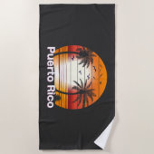  palmbomen in Puerto Rico Summer Beach Strandlaken (Voorkant)