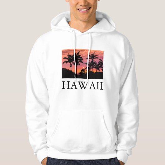 Palmbomen in silhouet, Hawaï Hoodie (Voorkant)